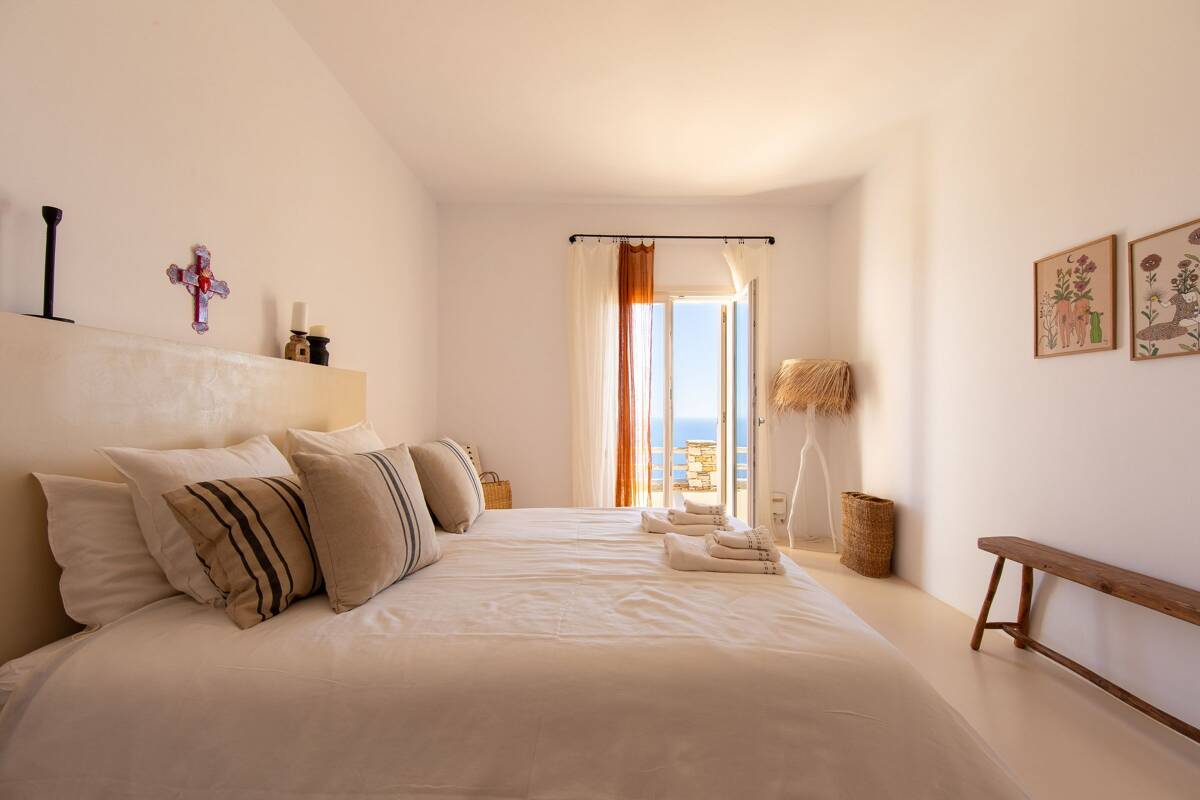 Bedroom with hand-woven textiles