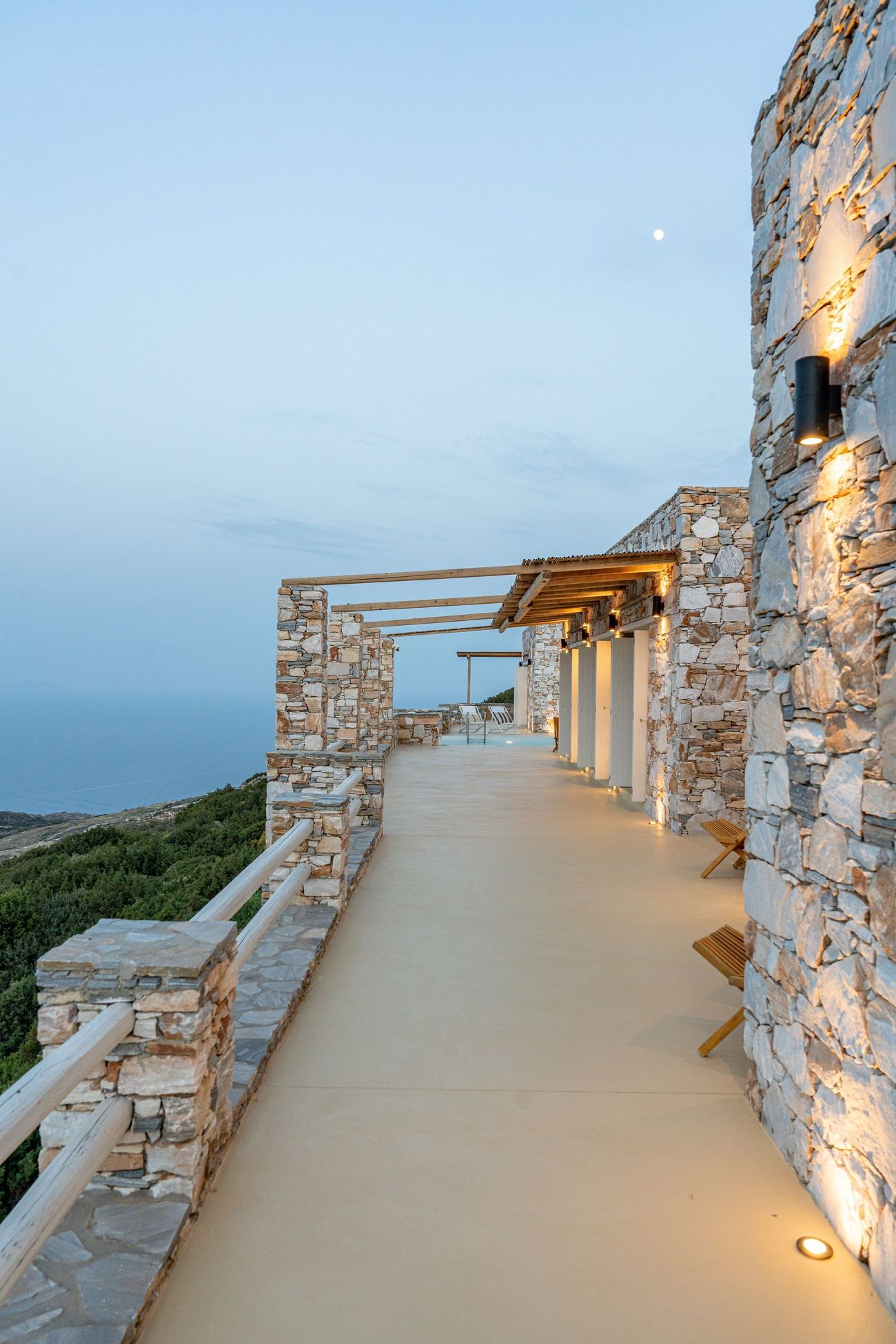 The passage lit after nightfall
