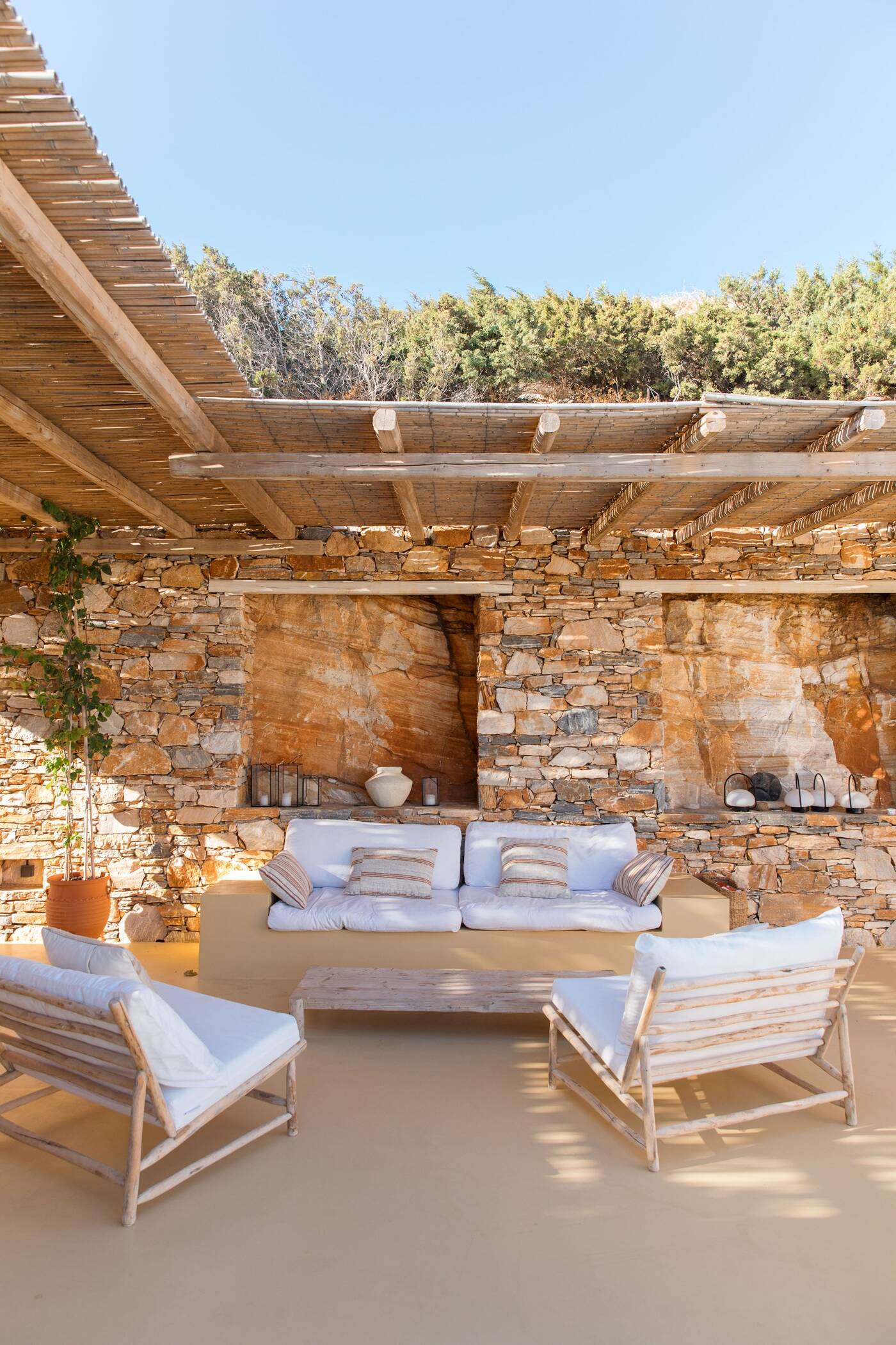 Sun-warmed outdoor lounge